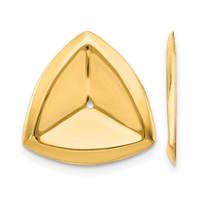 14K Yellow Gold Polished Triangle Earring Jackets view 1