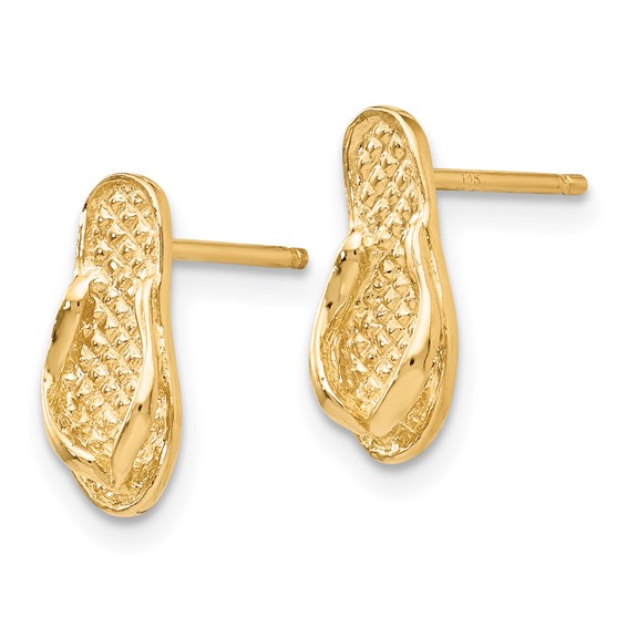 14k Polished Flip-Flop Post Earrings