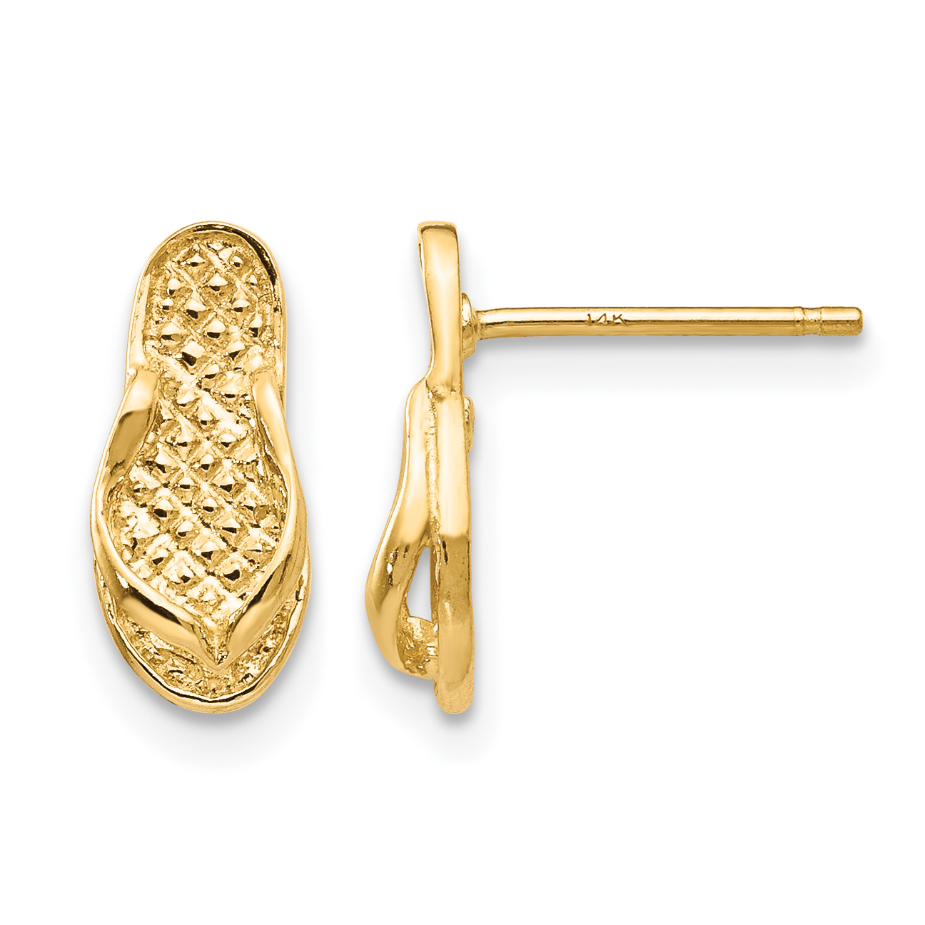 14k Flip Flop Earrings (E904)