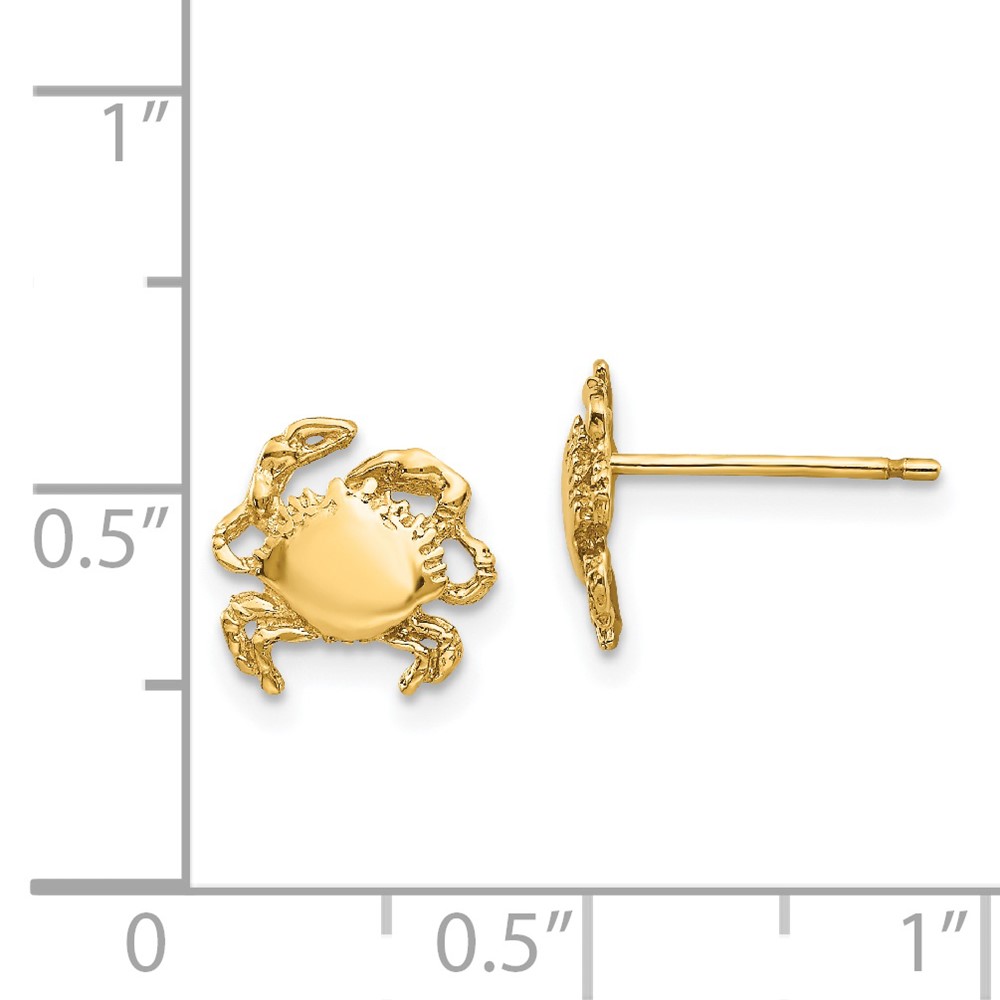 14k Crab Earrings (E907)