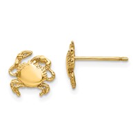 14K Polished Crab Post Earrings view 1