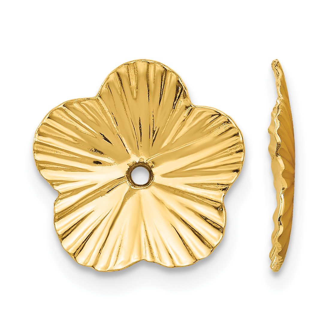 14k Polished Fancy Earring Jackets (E995)