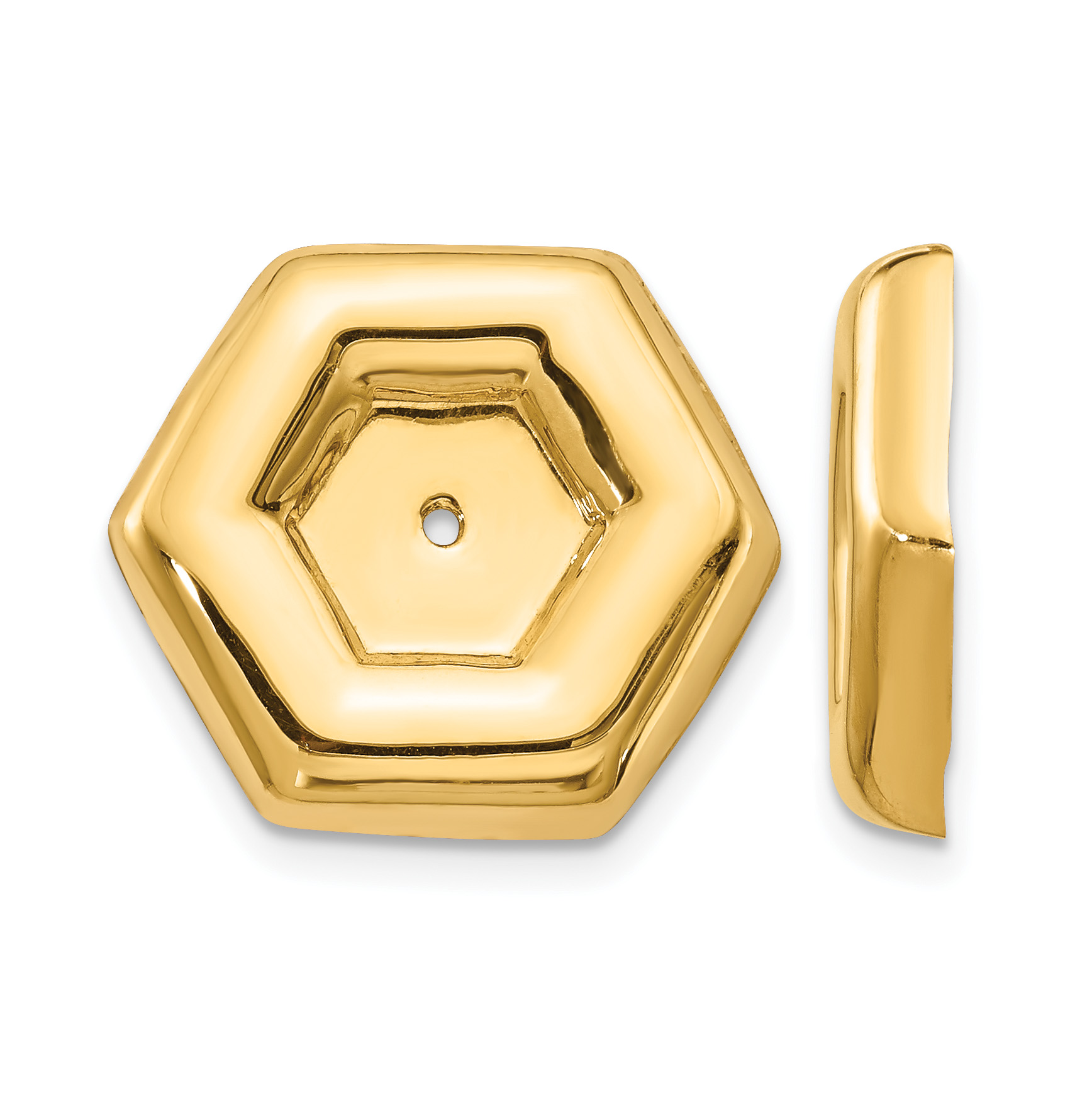 14k Polished Fancy Earring Jackets (E996)