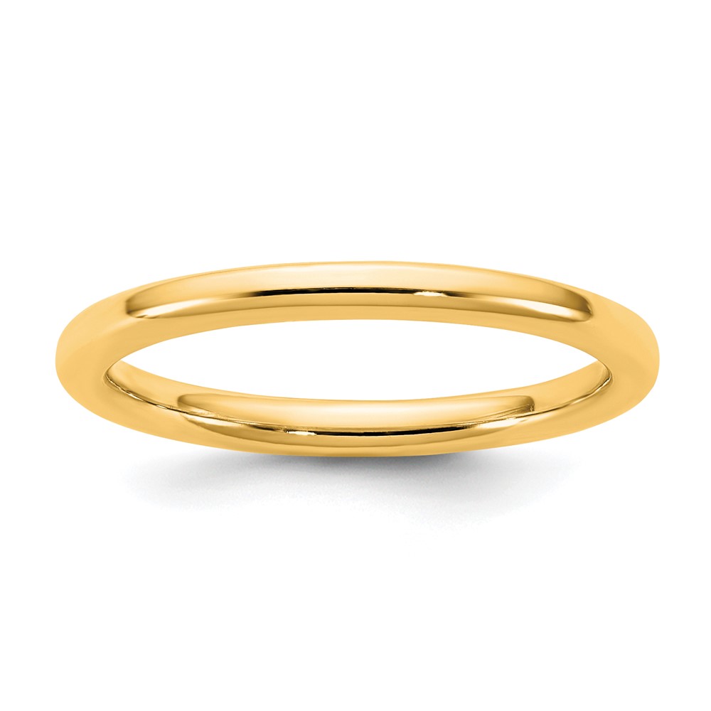 14K 2mm Yellow Gold European Comfort Fit Band