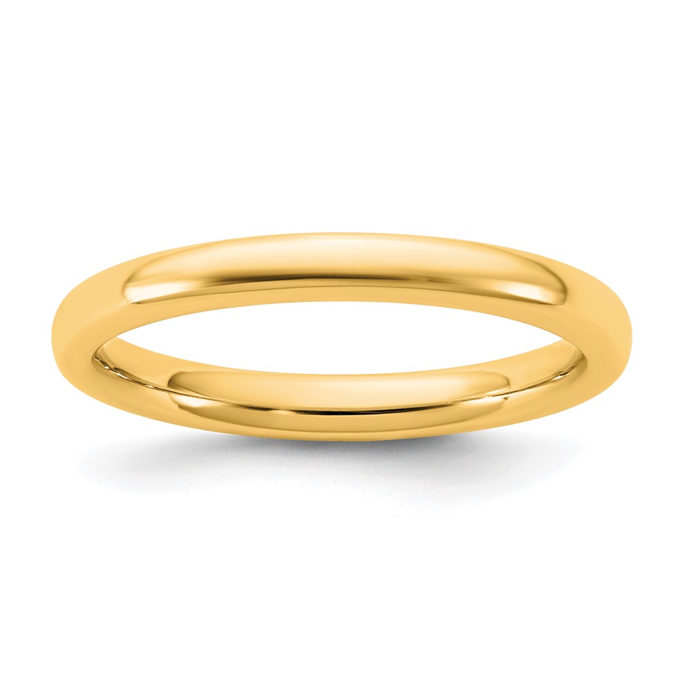 14K 2.5mm Yellow Gold European Comfort Fit Band