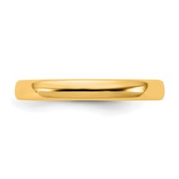 14K 3mm Yellow Gold European Comfort Fit Band view 3