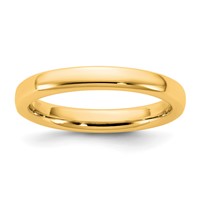 14K 3mm Yellow Gold European Comfort Fit Band view 1
