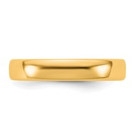 14K 4mm Yellow Gold European Comfort Fit Band view 3