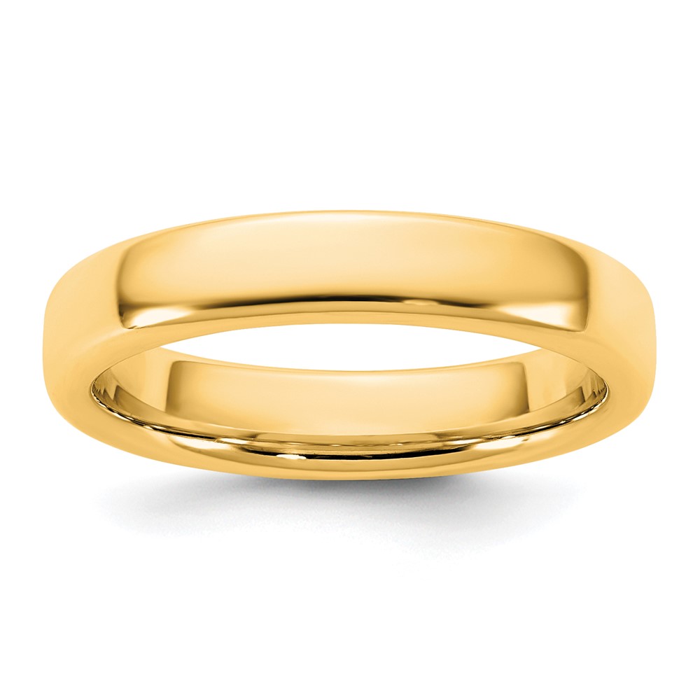 14K 4mm Yellow Gold European Comfort Fit Band