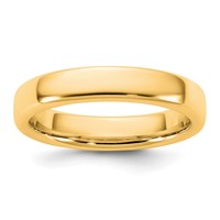 14K 4mm Yellow Gold European Comfort Fit Band view 1