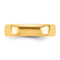 14K 5mm Yellow Gold European Comfort Fit Band view 3