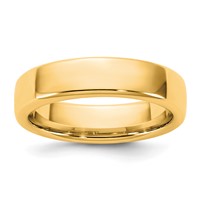 14K 5mm Yellow Gold European Comfort Fit Band view 1