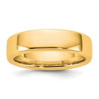 14K 5.5mm Yellow Gold European Comfort Fit Band view 1