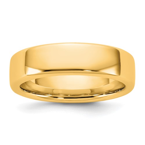 14K 5.5mm Yellow Gold European Comfort Fit Band, Size 5