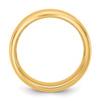 14K 6mm Yellow Gold European Comfort Fit Band view 2