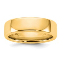 14K 6mm Yellow Gold European Comfort Fit Band view 1