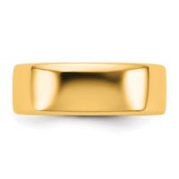 14K 7mm Yellow Gold European Comfort Fit Band view 3