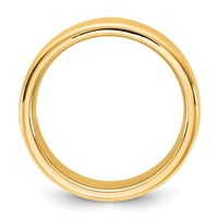 14K 8mm Yellow Gold European Comfort Fit Band view 2
