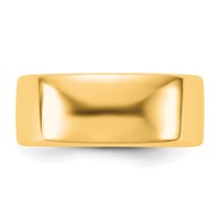 14K 8mm Yellow Gold European Comfort Fit Band view 3