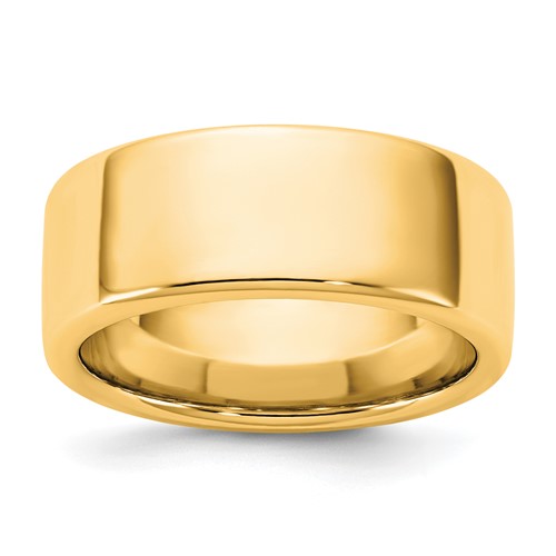 14K 8mm Yellow Gold European Comfort Fit Band, Size 5