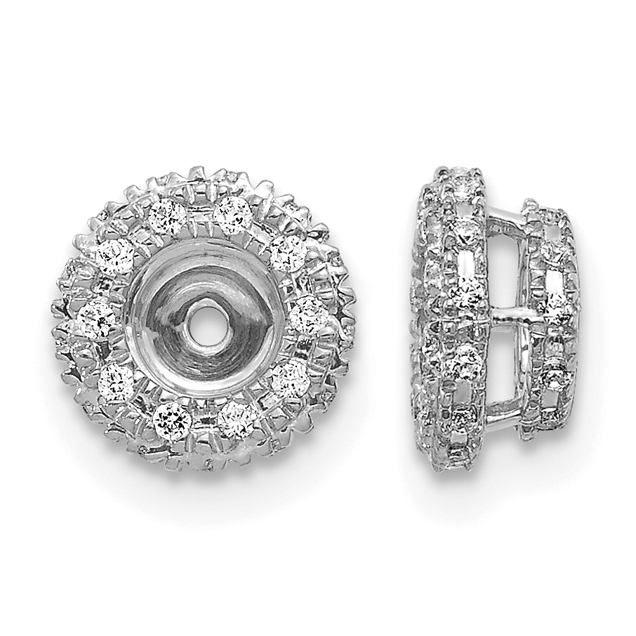 14k White Gold 1/5ct Diamond Earring Jackets (EJM5295-020-WA)