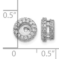 14K White Gold 0.38 Carat Lab Grown Diamond VS SI+ G+ for 4.25 Mm Earring Jacket view 4