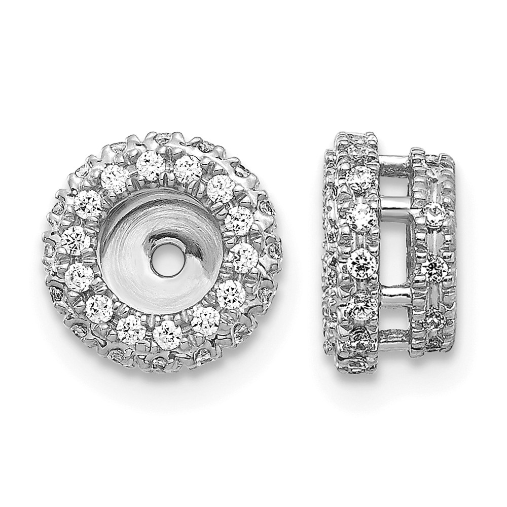 14k White Gold 3/8 carat Lab Grown Diamond VS/SI+ G+ for 4.25 mm Earring Jacket (EJM5295-040-WLG)