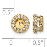 14K Yellow Gold 0.38 Carat Lab Grown Diamond VS SI+ G+ for 4.25 Mm Earring Jacket view 3