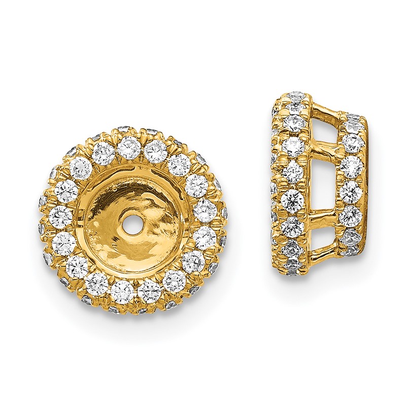 14k 5/8 carat Lab Grown Diamond VS/SI+ G+ for 5 mm Earring Jacket