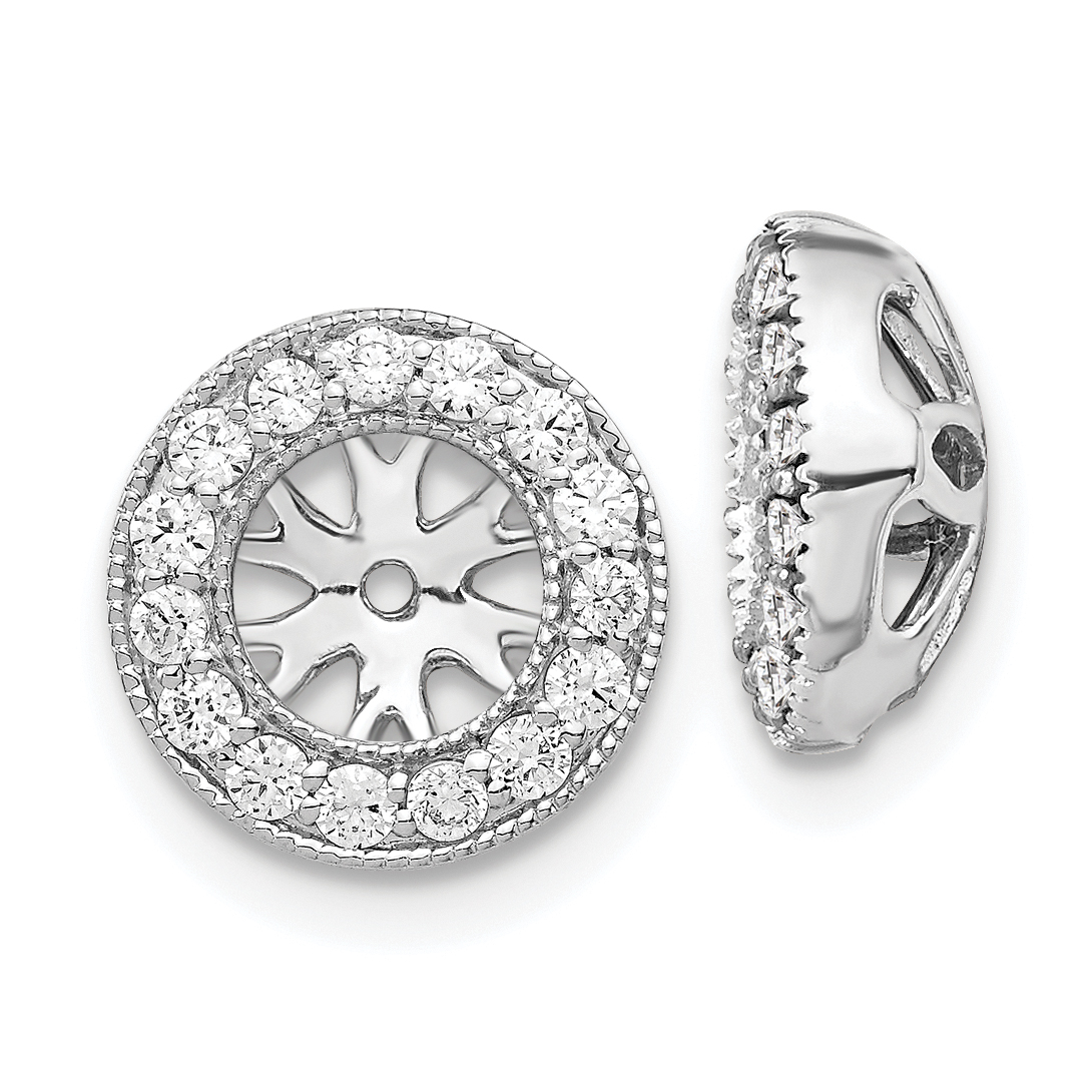 14k White Gold 1/4ct Diamond Earring Jackets (EJM5297-025-WA)