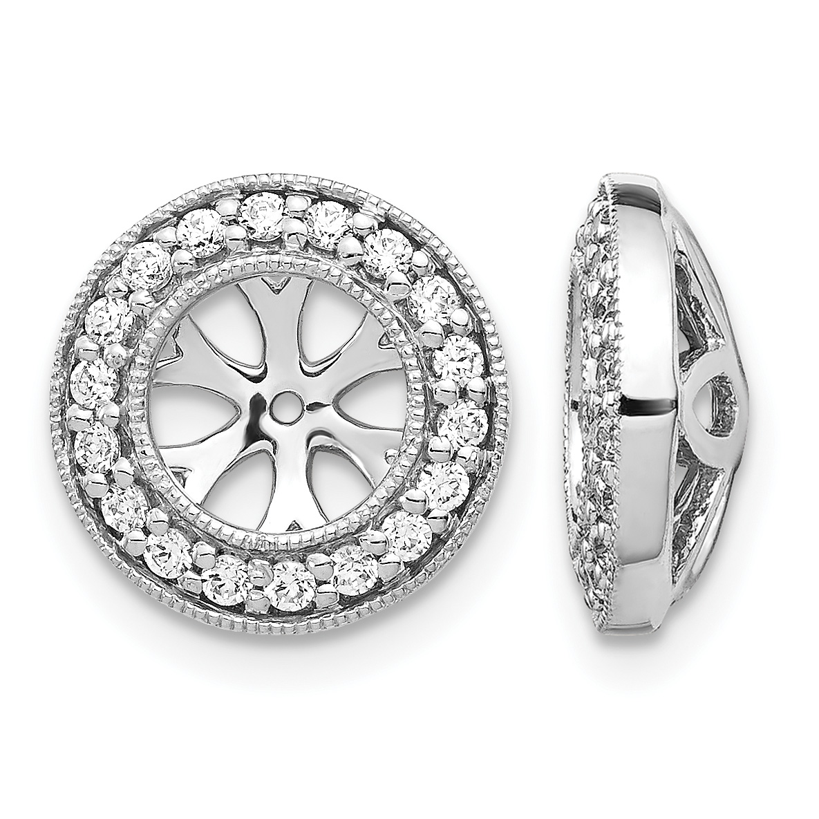 14k White Gold 1/3ct Diamond Earring Jackets (EJM5299-033-WA)