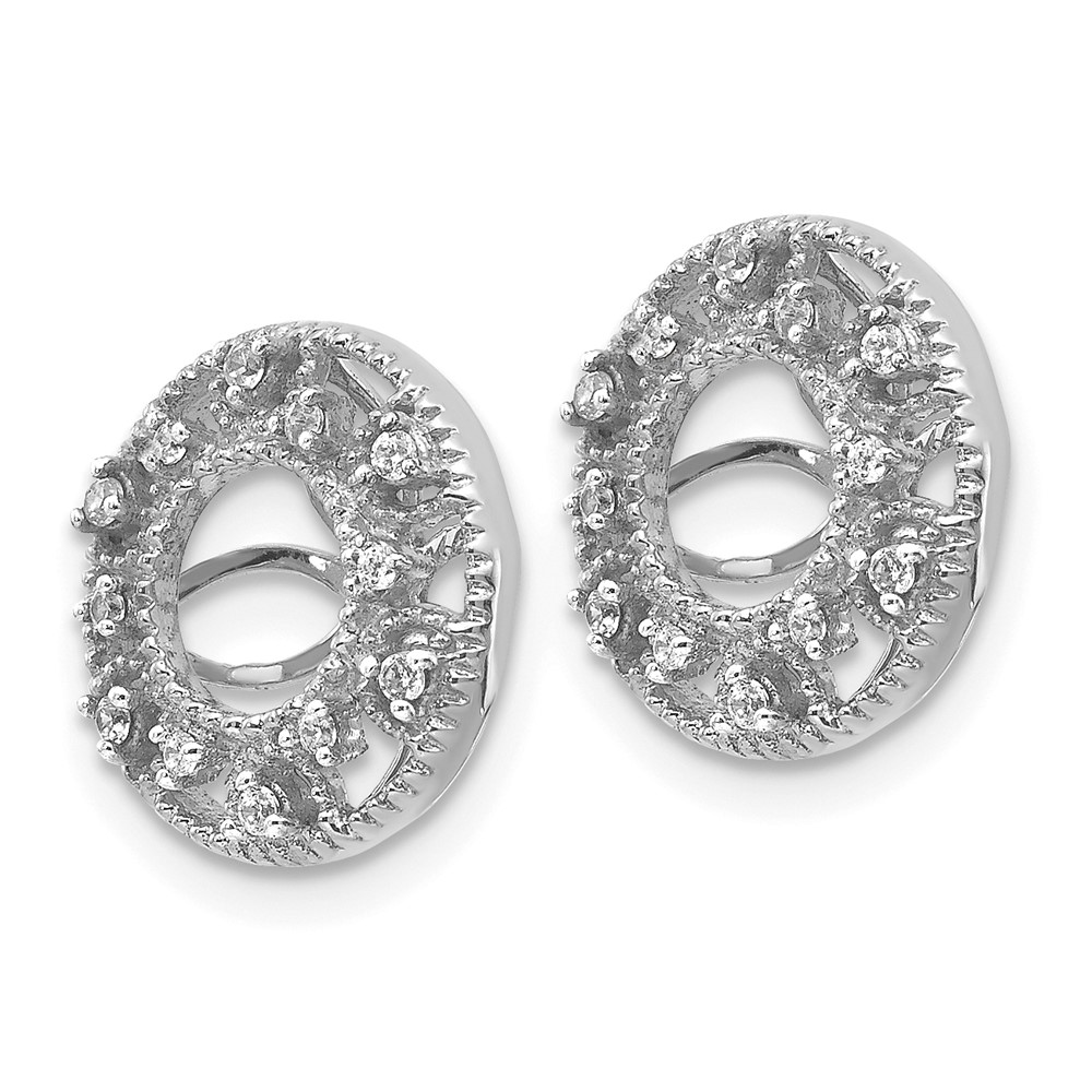 14k White Gold Fancy 1ct Diamond Earring Jackets (EJM5301-010-WA)