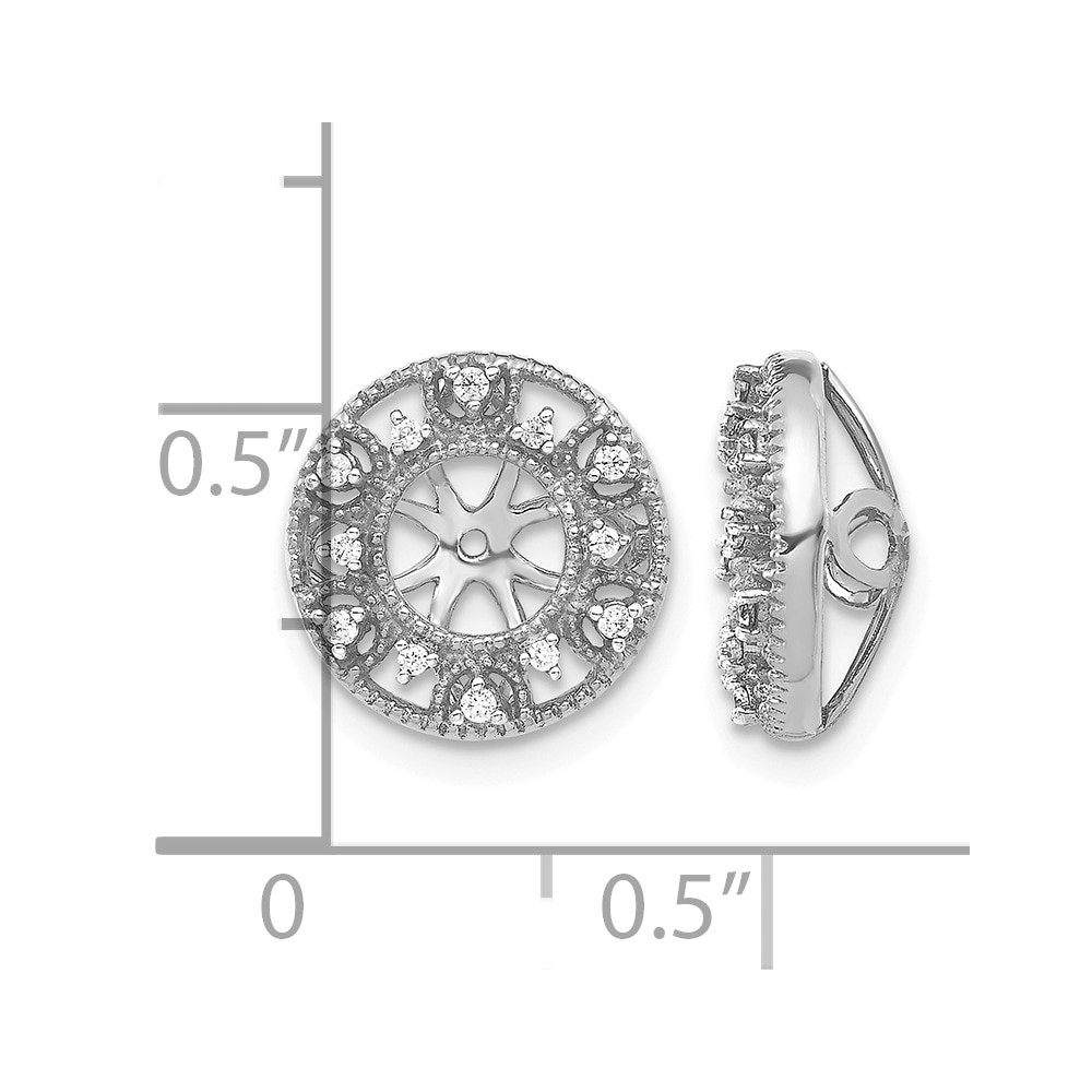 14k White Gold Fancy 1ct Diamond Earring Jackets (EJM5301-010-WA)