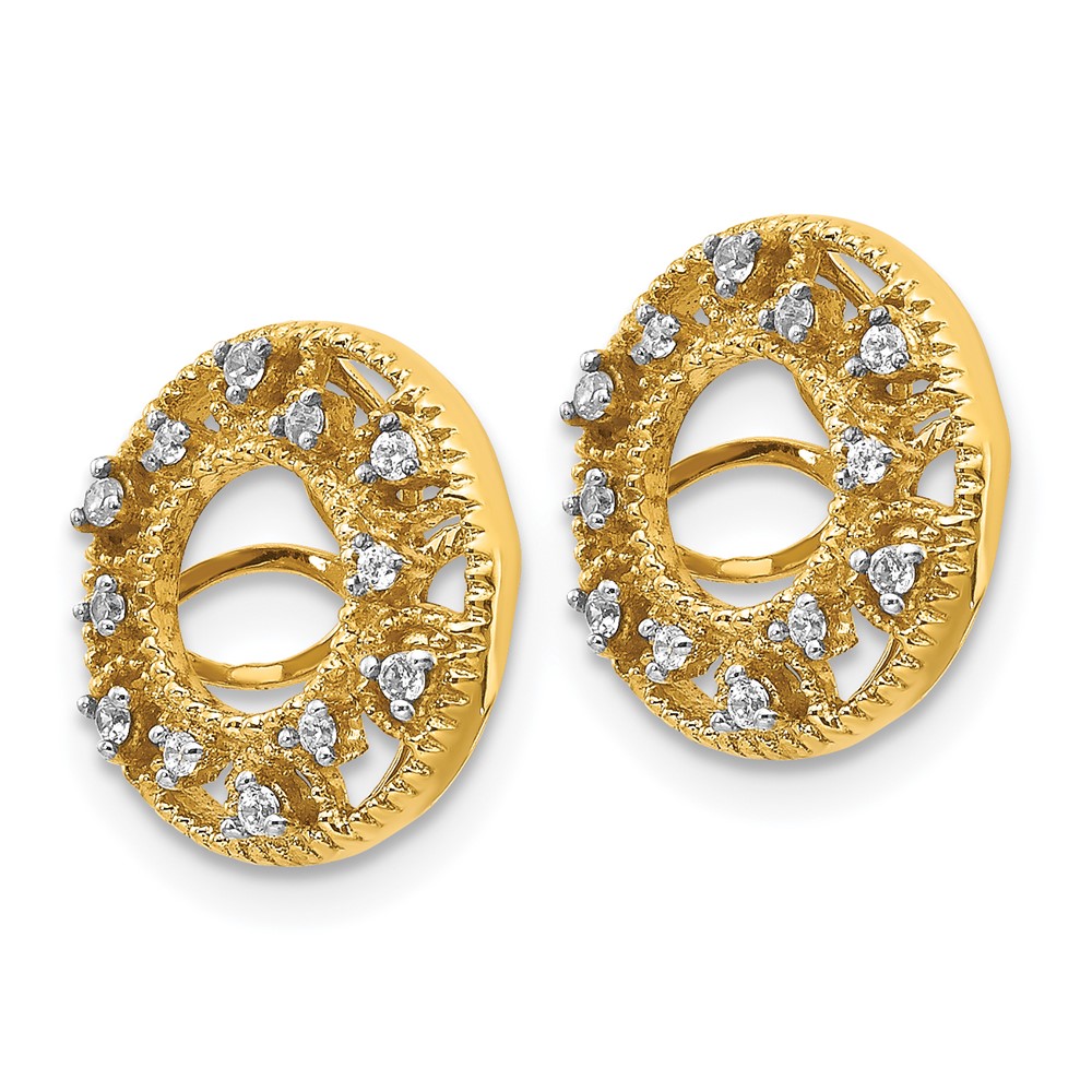 14k Fancy Diamond Earring Jackets (EJM5301-010-YA)