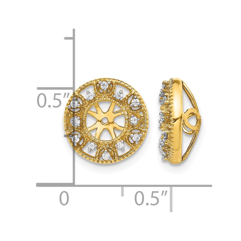 14k Fancy Diamond Earring Jackets (EJM5301-010-YA)