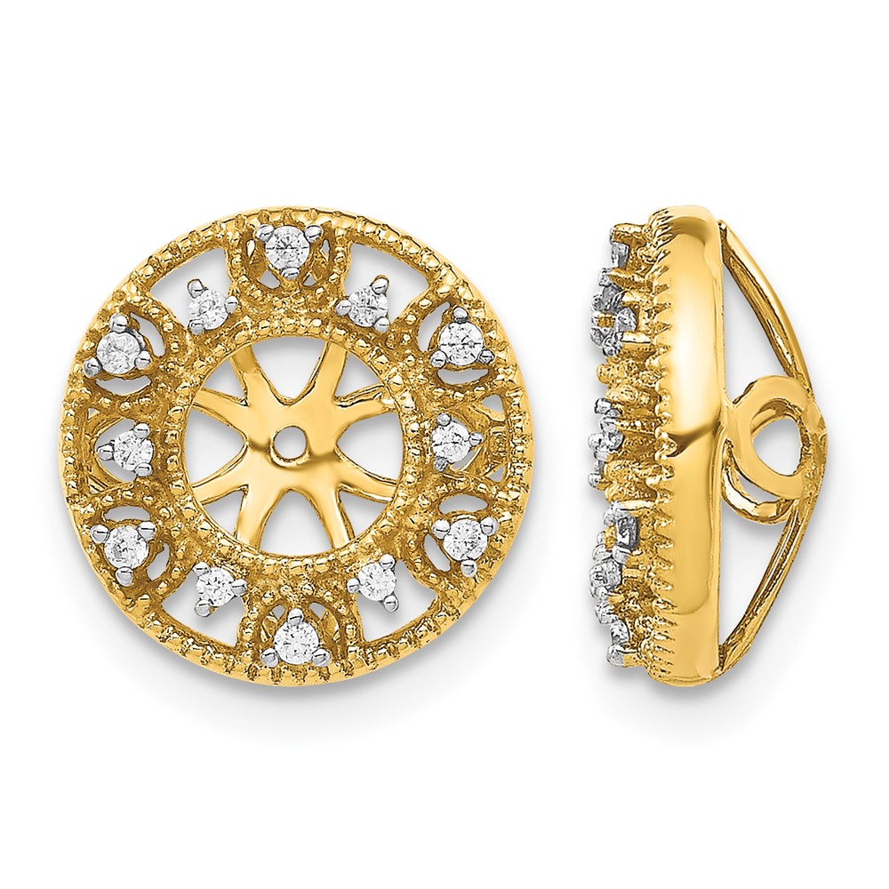 14k Fancy Diamond Earring Jackets (EJM5301-010-YA)