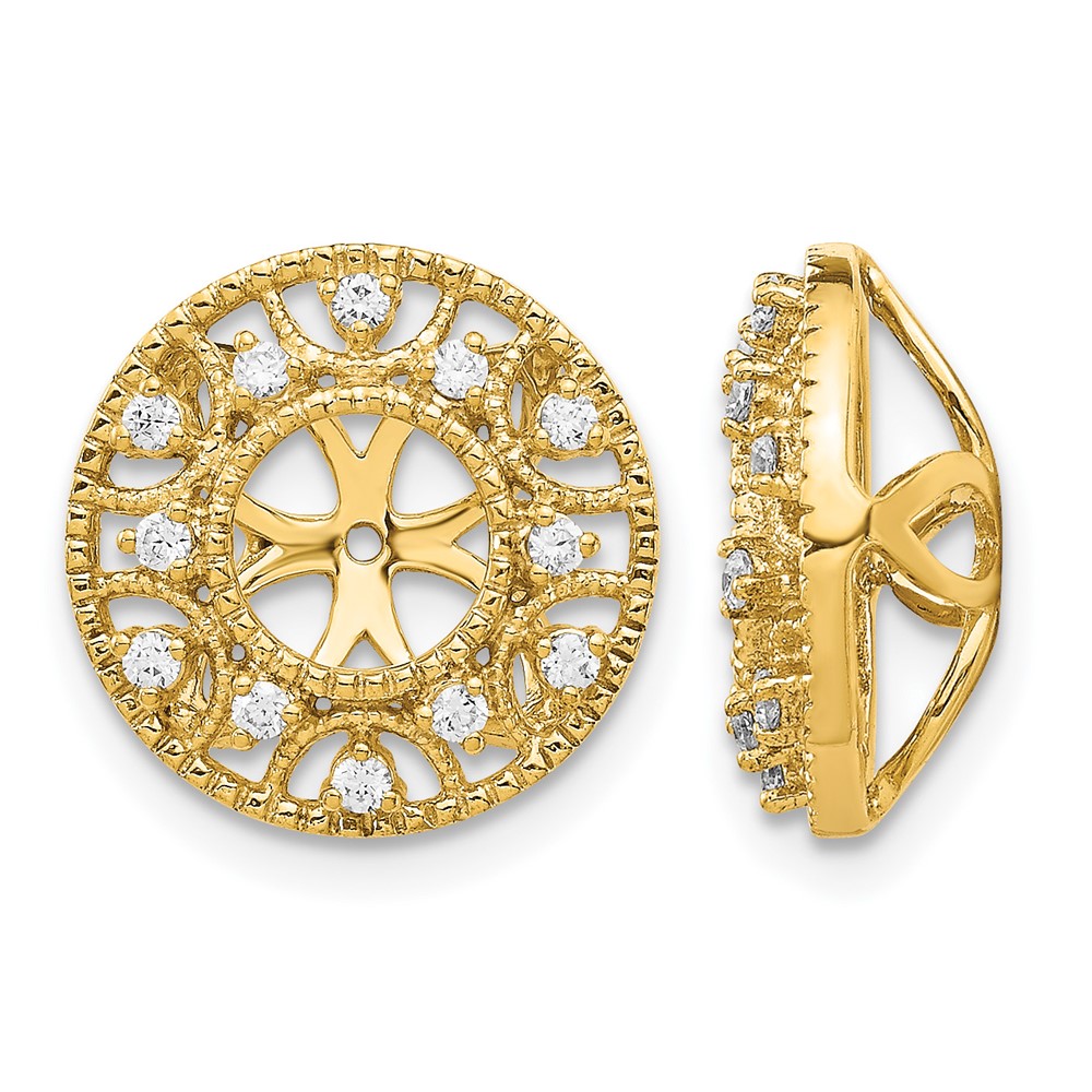 14k Fancy Diamond Earring Jackets (EJM5302-025-YA)