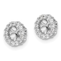 14K White Gold 0.25 Carat Lab Grown Diamond VS SI+ G+ with 4.25 Mm Opening Complete Earring Jackets view 2