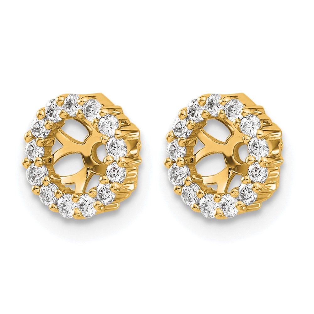 14k Diamond Earring Jackets-Mtgs OnlyNO Dias (EJM5303-025-Y)
