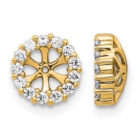 14K Yellow Gold 0.25 Carat Lab Grown Diamond VS SI+ G+ with 4.25 Mm Opening Complete Earring Jackets view 1