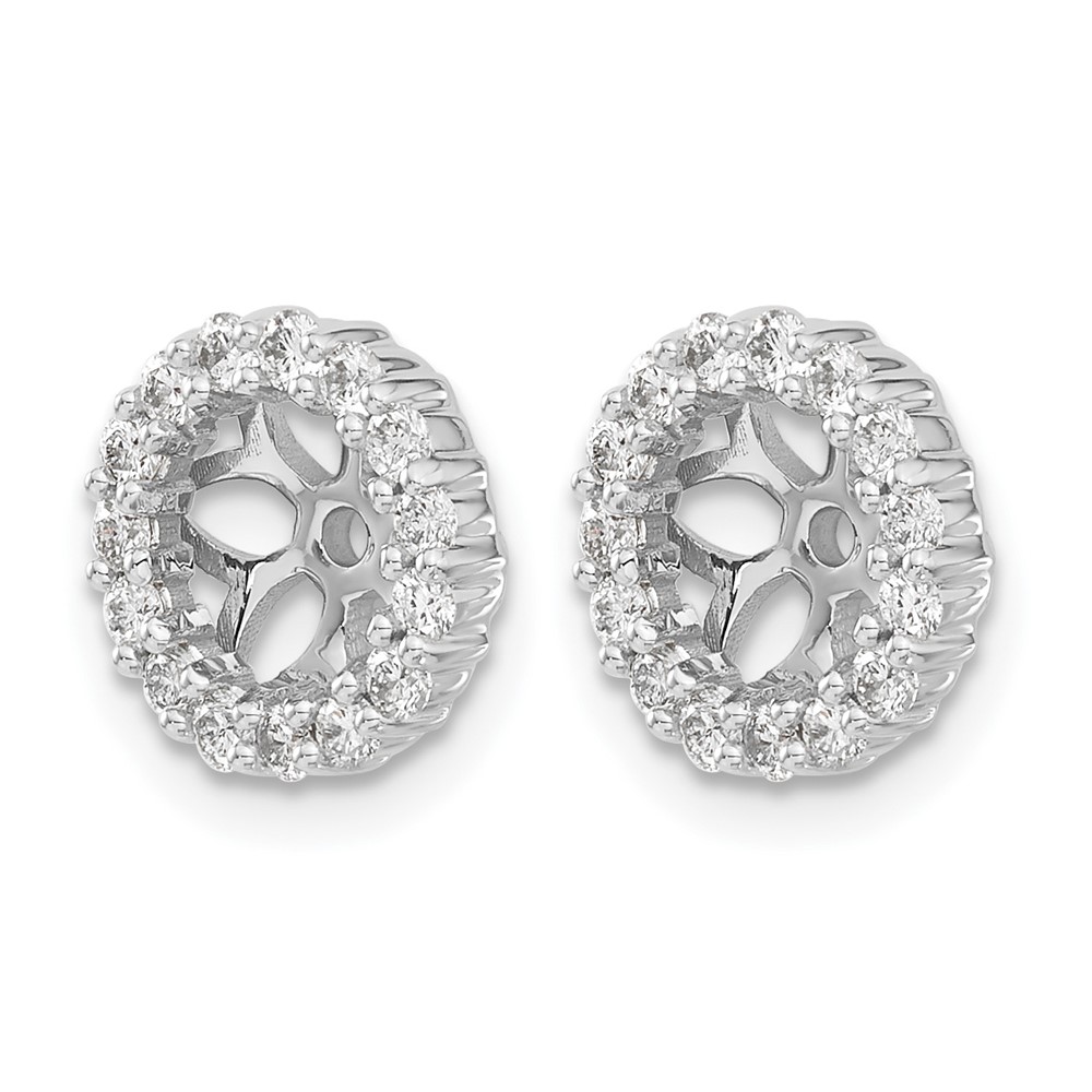 14k White Gold 1/2 carat Lab Grown Diamond VS/SI+ G+ for 5.25 mm Earring Jacket (EJM5303-050-WLG)