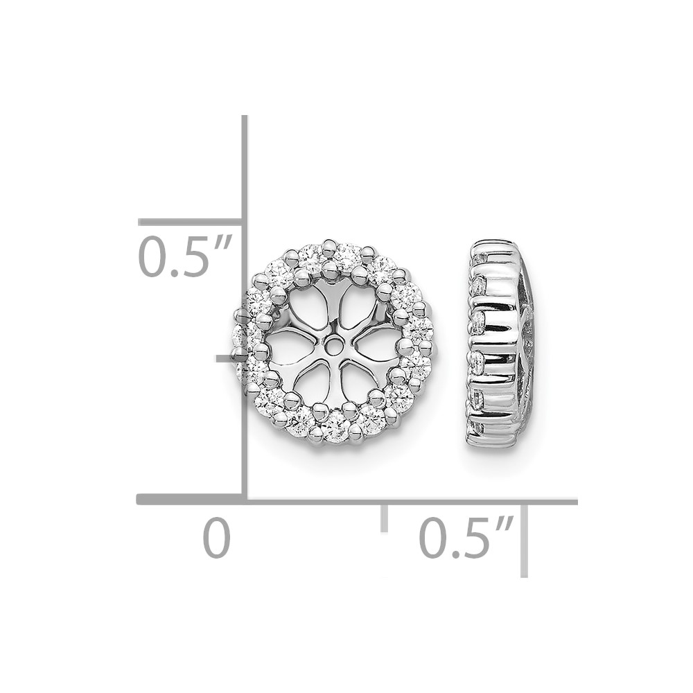 14k White Gold Diamond Earring Jackets (EJM5303-050-WA)