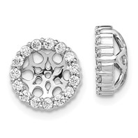 Earring Jackets Quality Gold 14k White Gold Diamond Earring Jackets