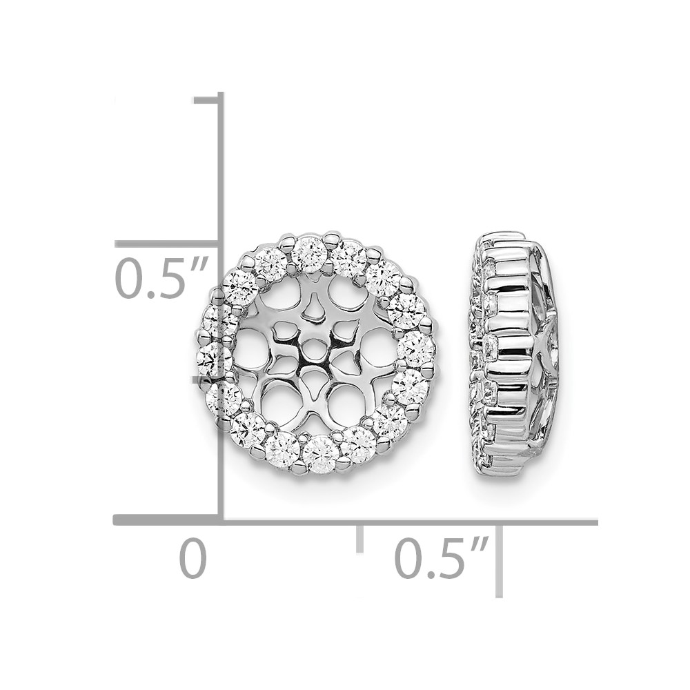 14k White Gold Diamond Earring Jackets (EJM5304-075-WA)