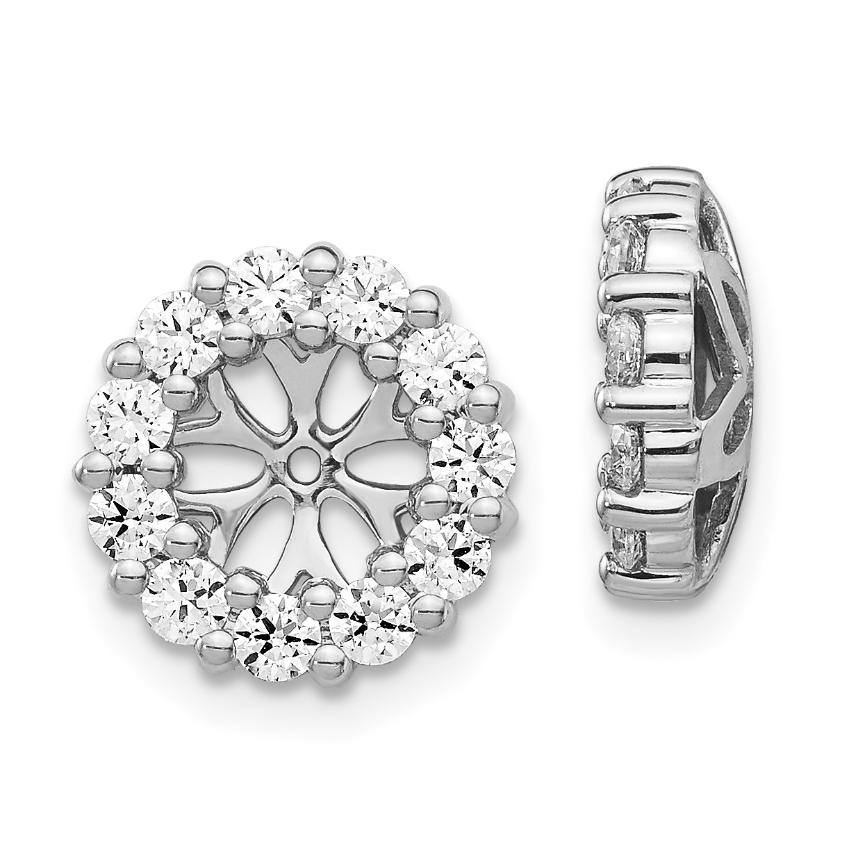 14k White Gold Diamond Earring Jackets (EJM5305-100-WA)