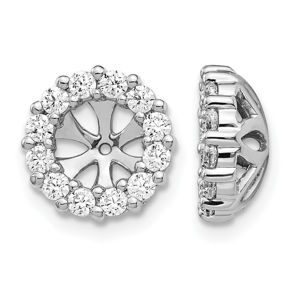 14k White Gold Diamond Earring Jackets (EJM5308-075-WA)