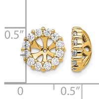 14K Yellow Gold 0.75 Carat Lab Grown Diamond VS SI+ G+ for 5.25 Mm Complete Earring Jackets view 3