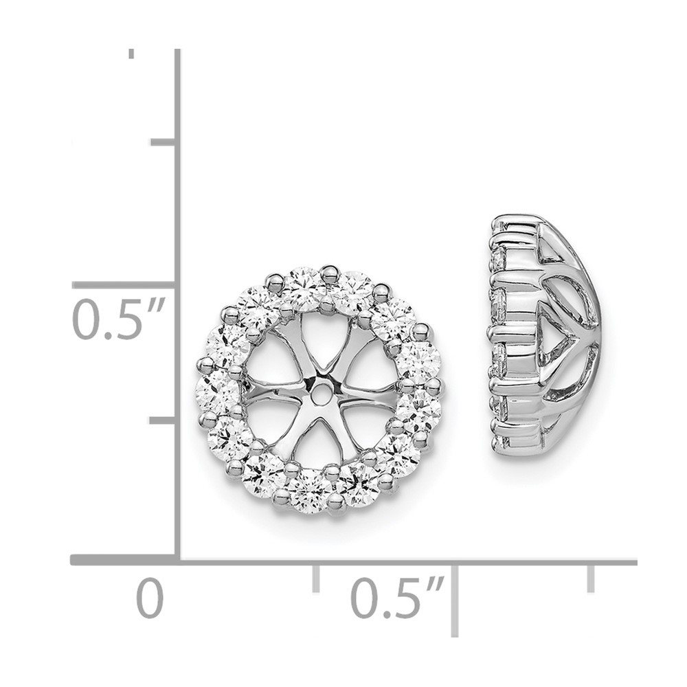 14k White Gold Diamond Earring Jackets (EJM5308-100-WA)