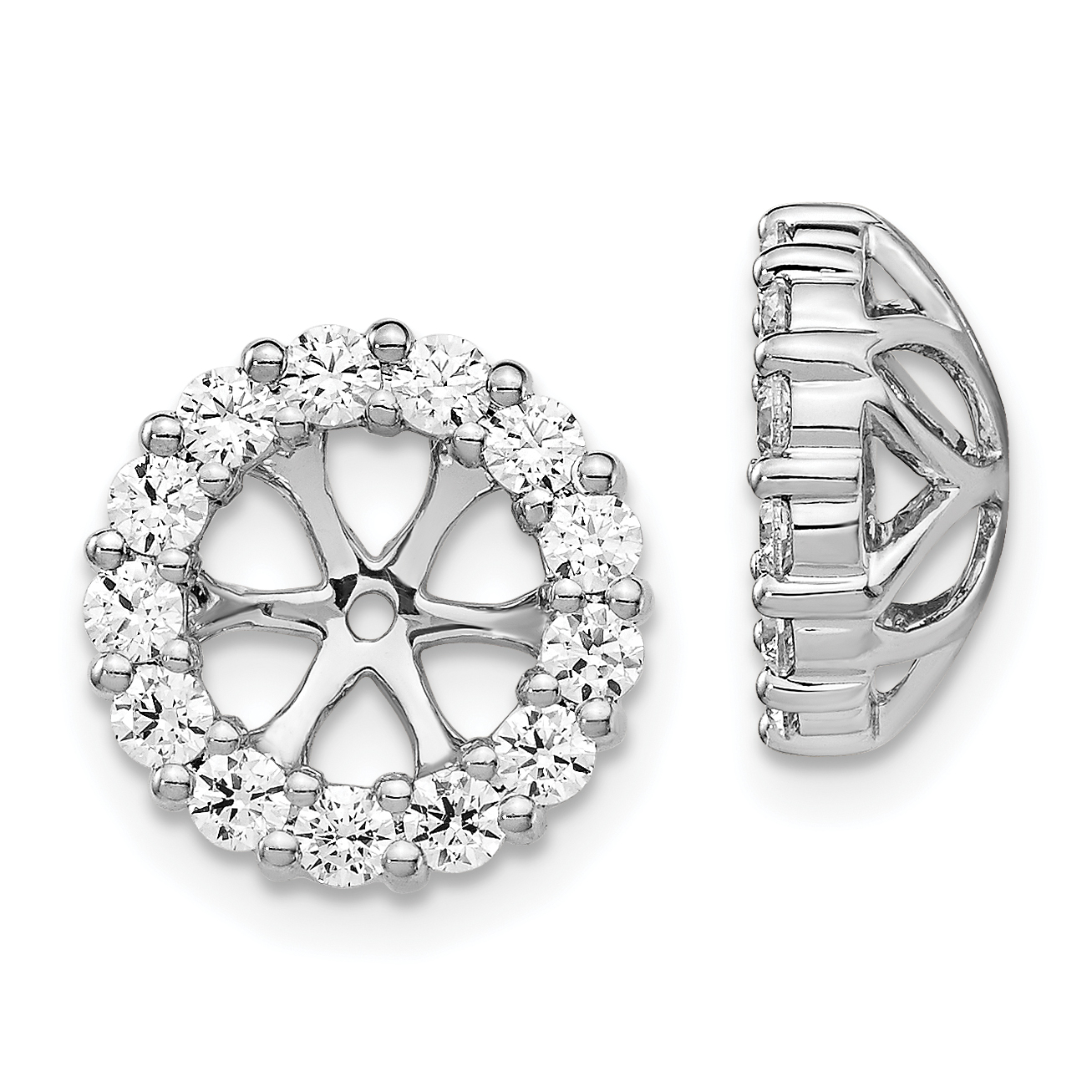 14k White Gold Diamond Earring Jackets (EJM5308-100-WA)