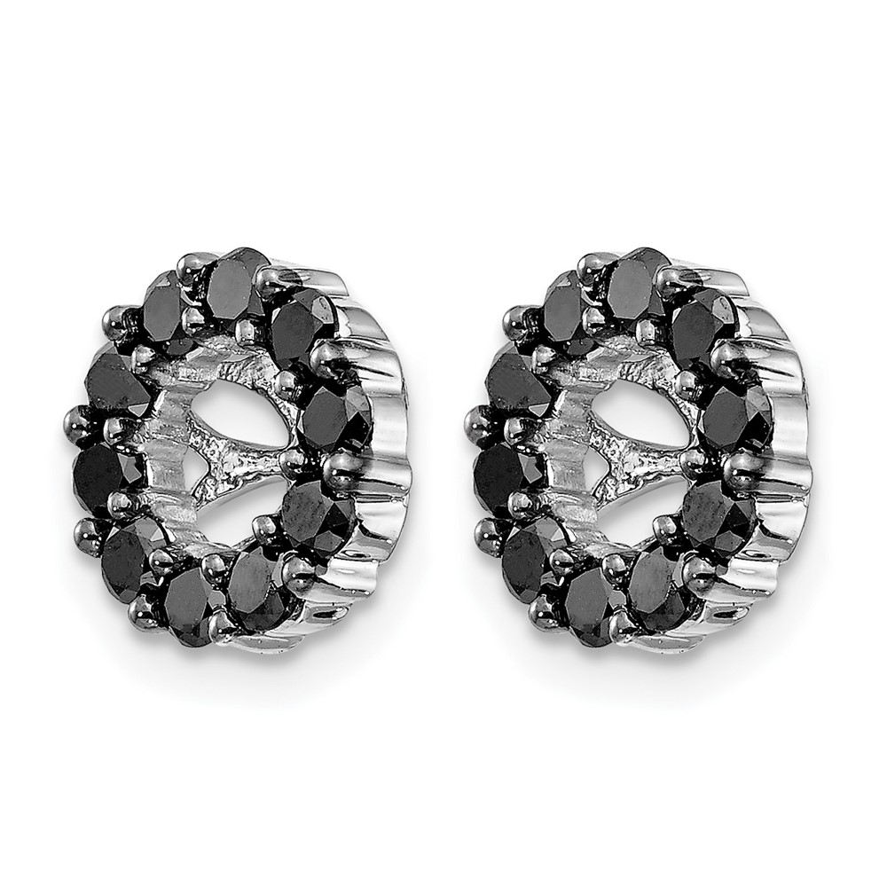 14k White Gold Black Diamond Earring Jackets (EJM5308-BK-062-WA)